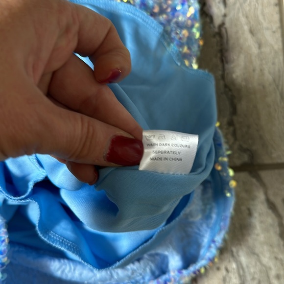 Velvi XS Juliette Mini Diamond Blue Dress Gala Homecoming Prom Wedding Event NWT - Picture 6 of 9